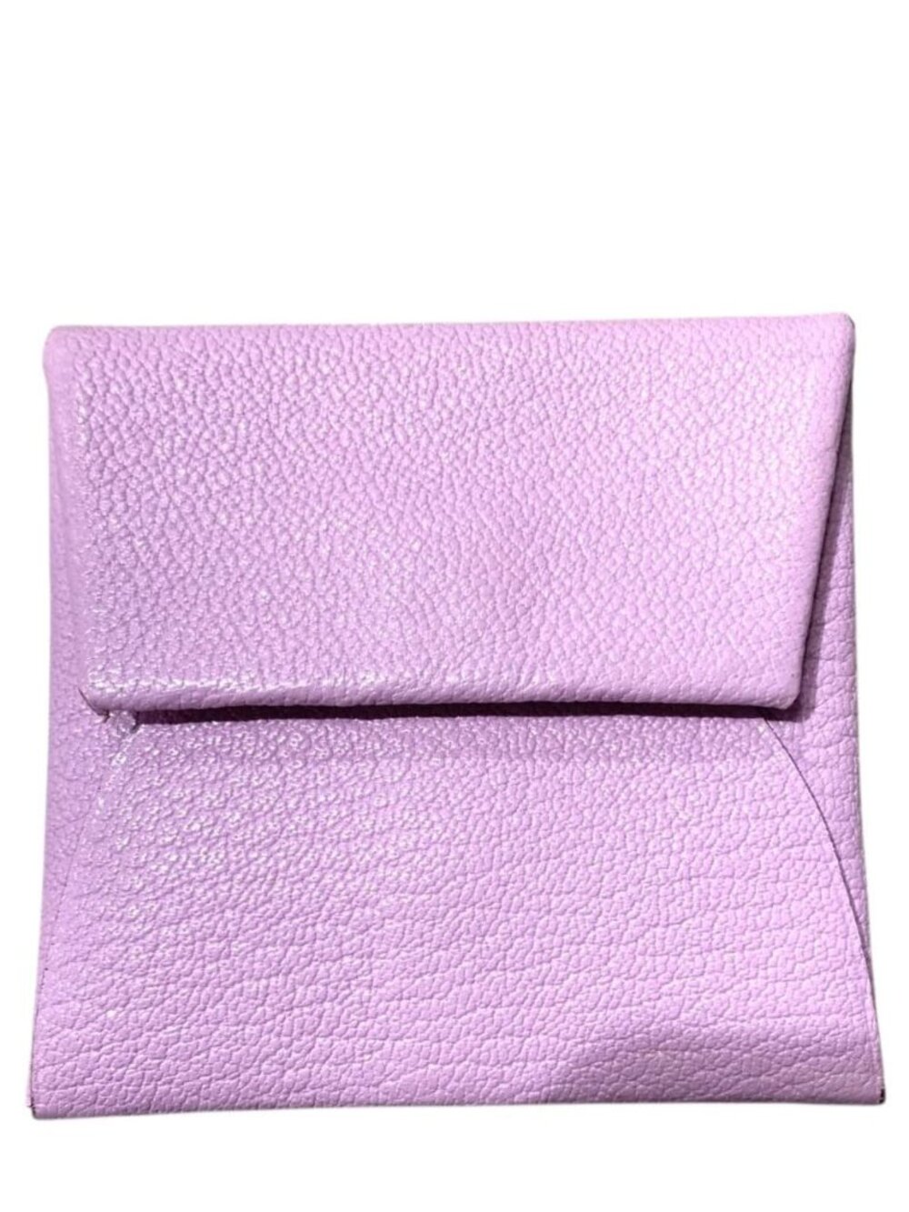 Hermes Bastia Change Purse In Chevre Leather Mauve Sylvestre